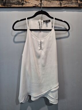 Lilly Morgab White Layered Spaghetti Strap Camisole Top Size Medium